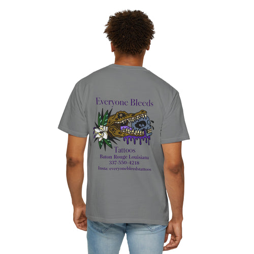 Everyone Bleeds Tattoo Shop T‑Shirt — Baton Rouge Tattoo Studio Logo Tee