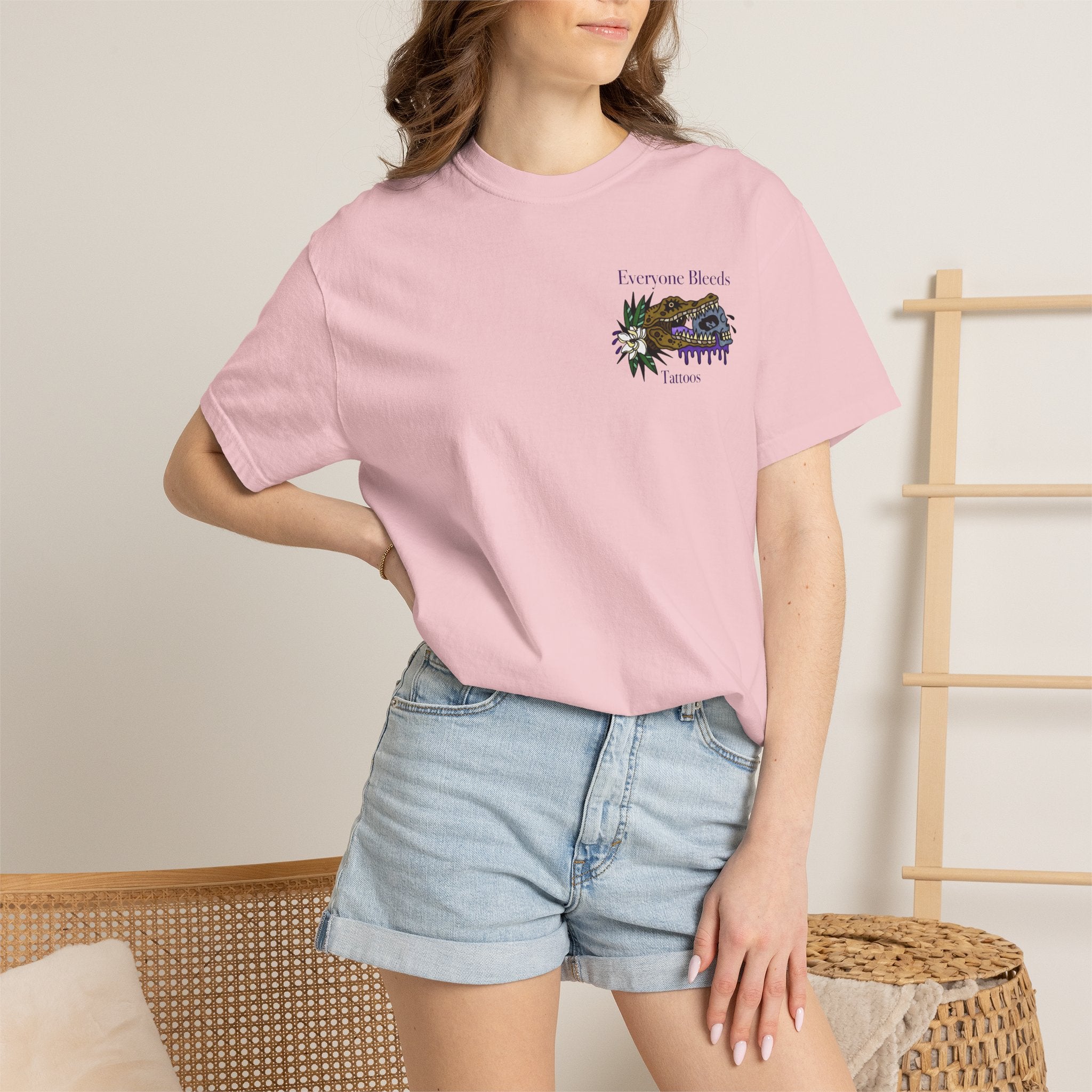 Everyone Bleeds Tattoo Shop T‑Shirt — Baton Rouge Tattoo Studio Logo Tee
