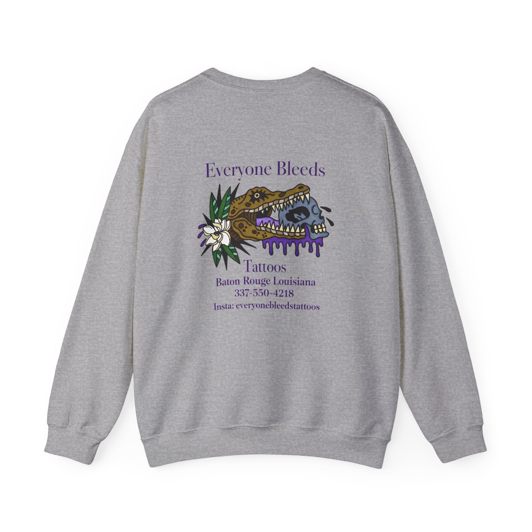 Tattoo Shop Sweatshirt — 'Everyone Bleeds'