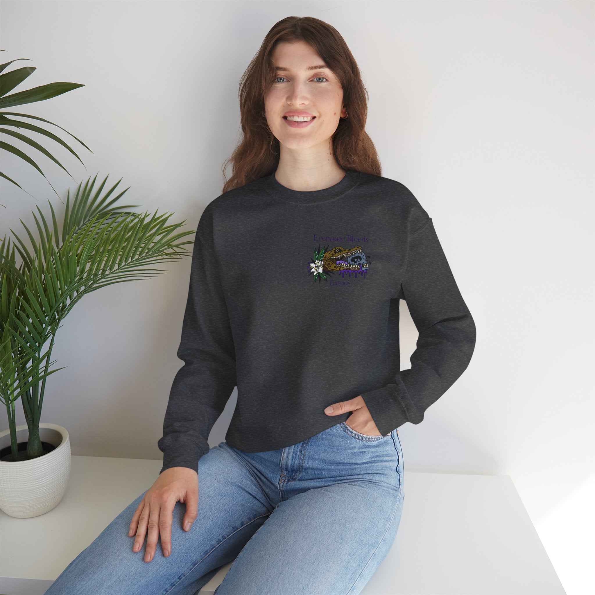 Tattoo Shop Sweatshirt — 'Everyone Bleeds'