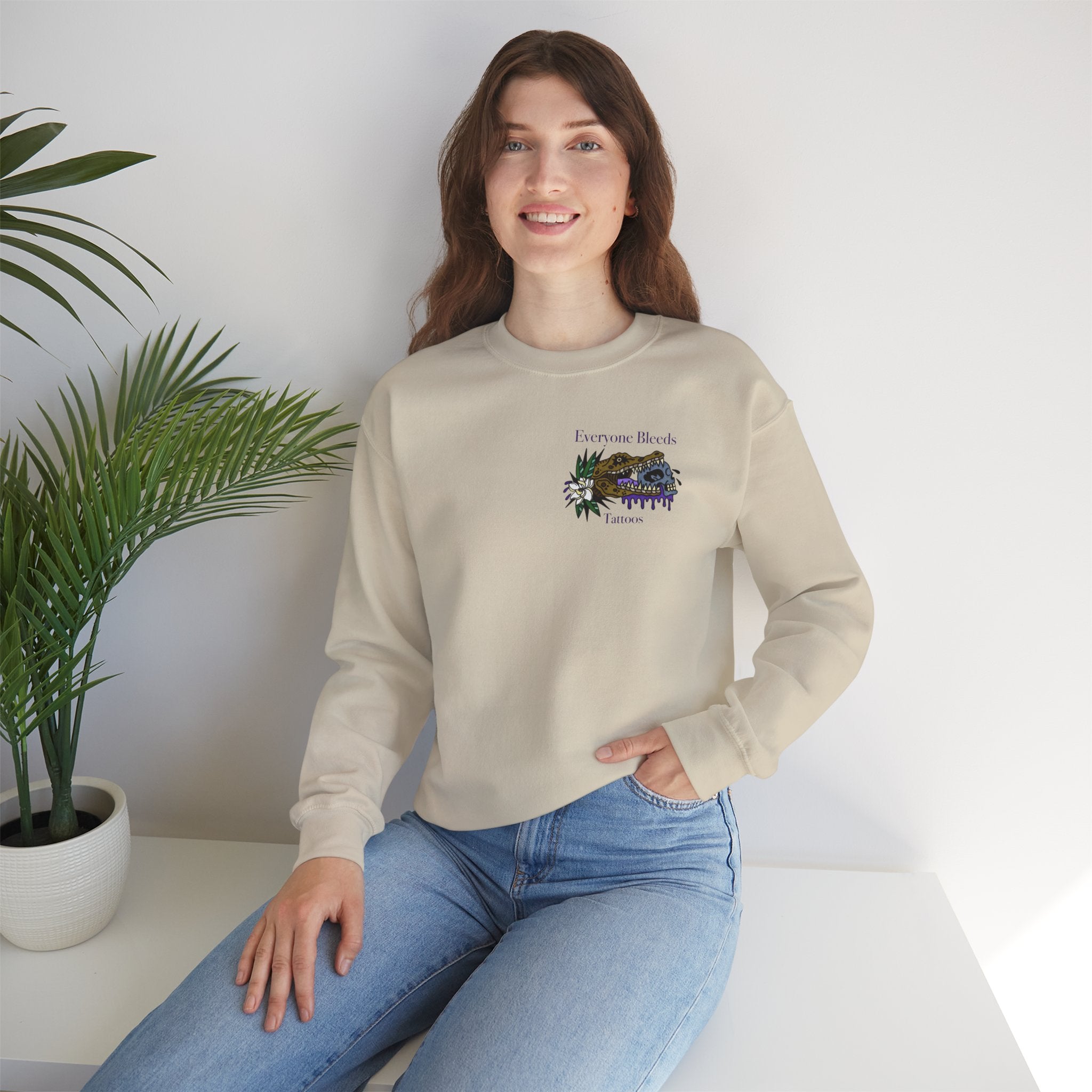 Tattoo Shop Sweatshirt — 'Everyone Bleeds'