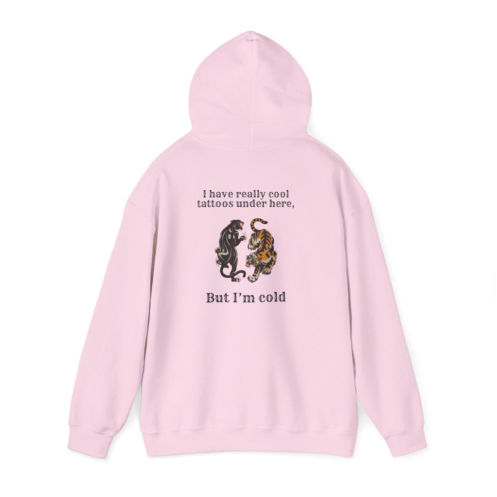 Tattooed Panthers Hoodie – “I Have Tattoos Under Here, But I’m Cold” Cozy Graphic Sweatshirt