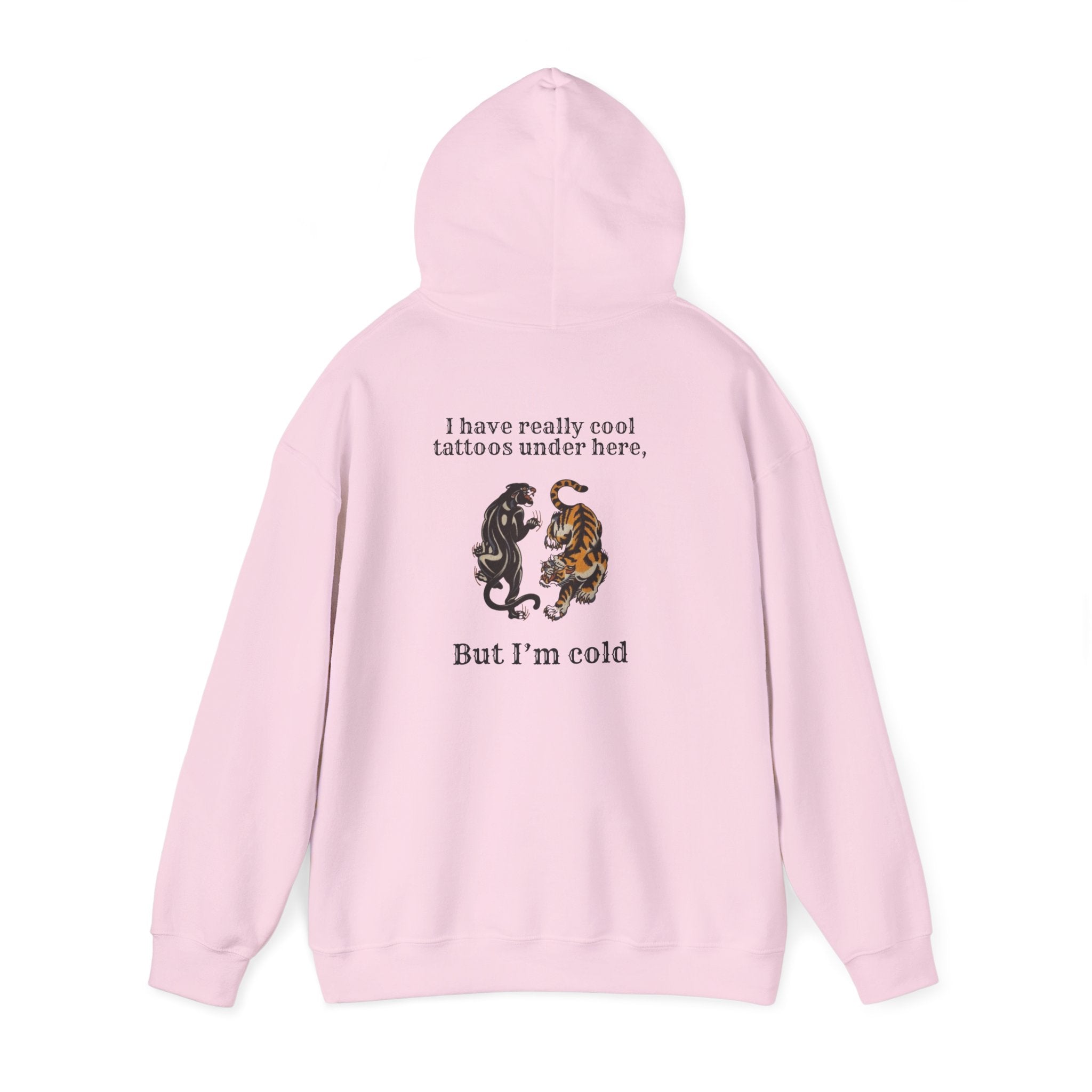 Tattooed Panthers Hoodie – “I Have Tattoos Under Here, But I’m Cold” Cozy Graphic Sweatshirt