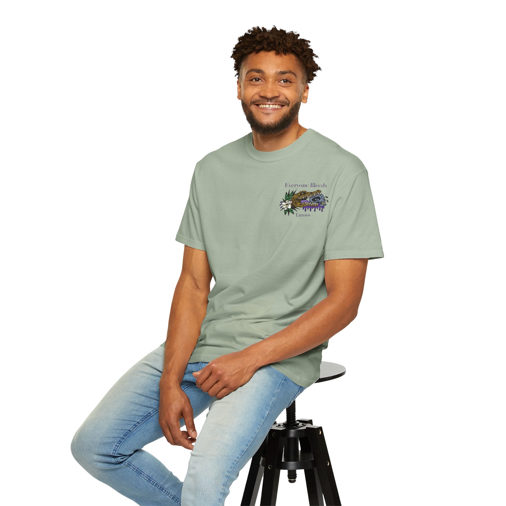 Everyone Bleeds Tattoo Shop T‑Shirt — Baton Rouge Tattoo Studio Logo Tee