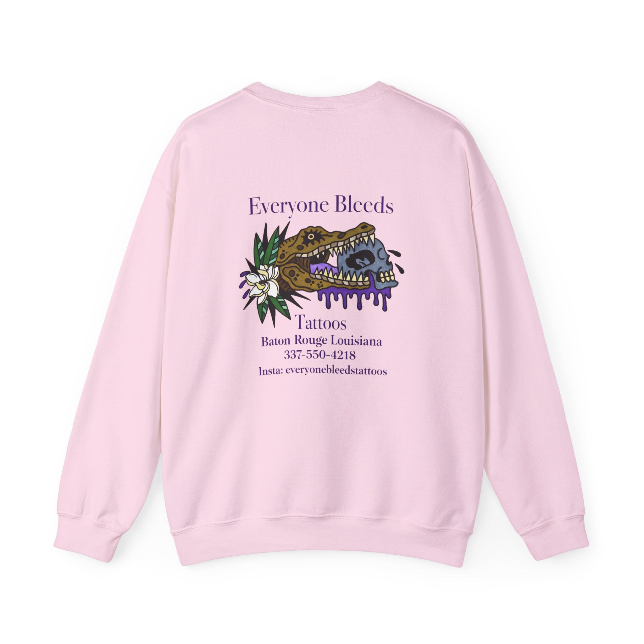Tattoo Shop Sweatshirt — 'Everyone Bleeds'