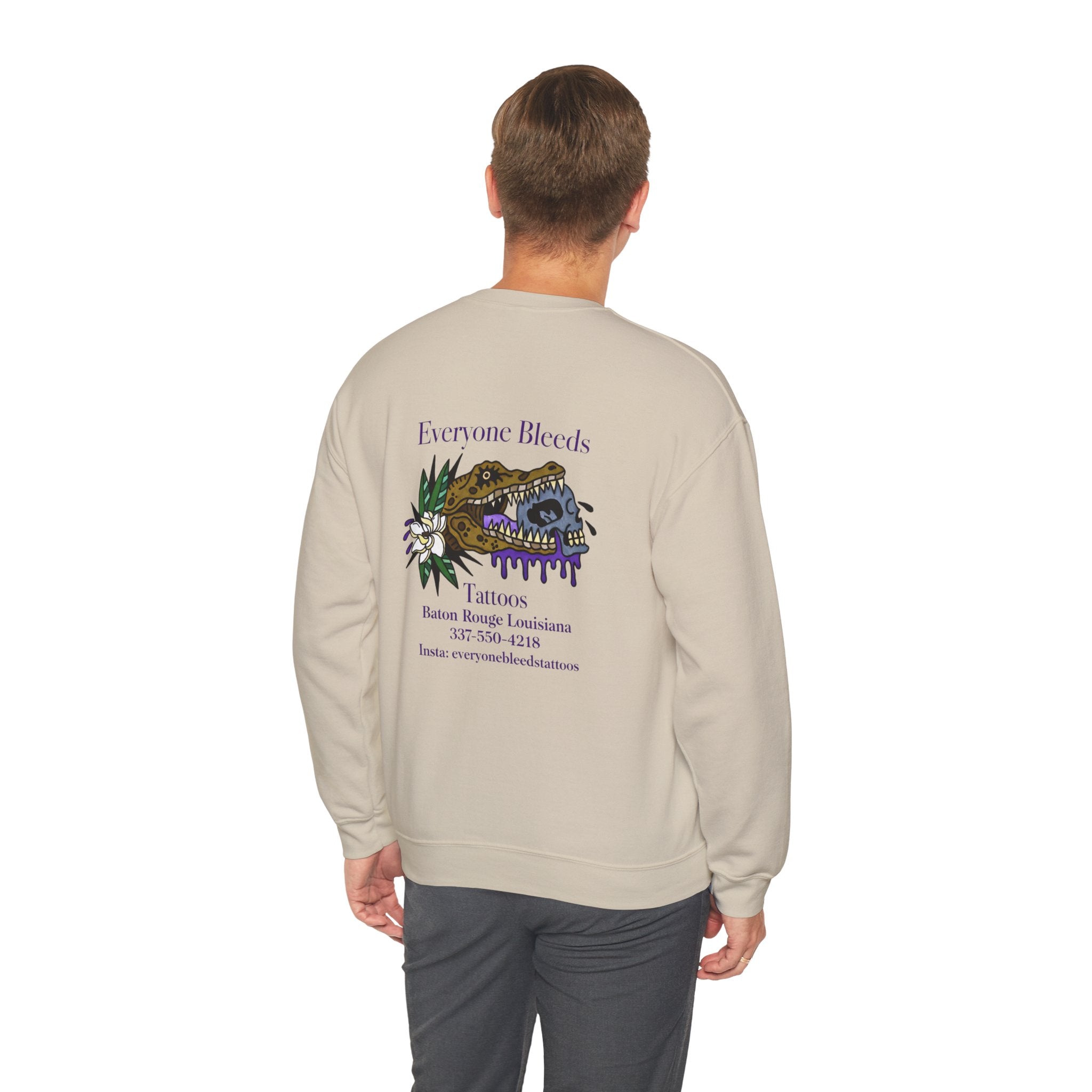 Tattoo Shop Sweatshirt — 'Everyone Bleeds'
